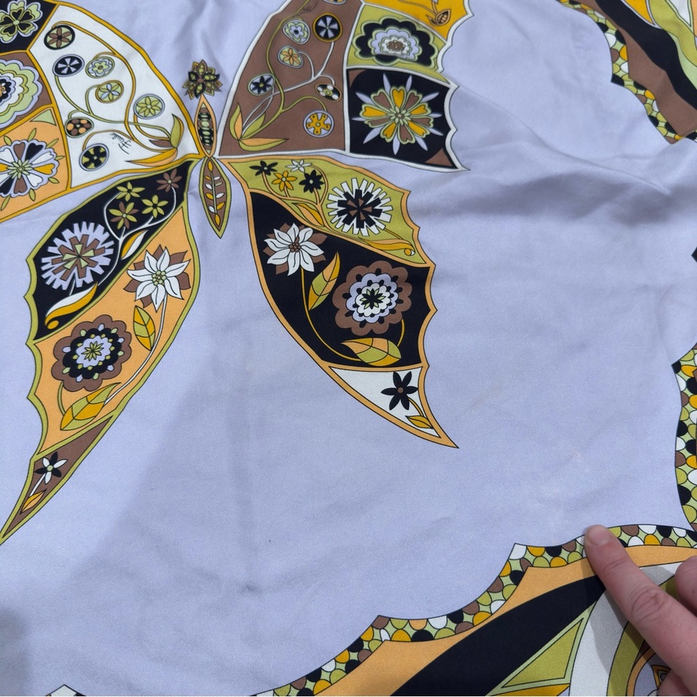 Emilio Pucci Butterfly In Motion Silk Square Scarf - Picture 4 of 8